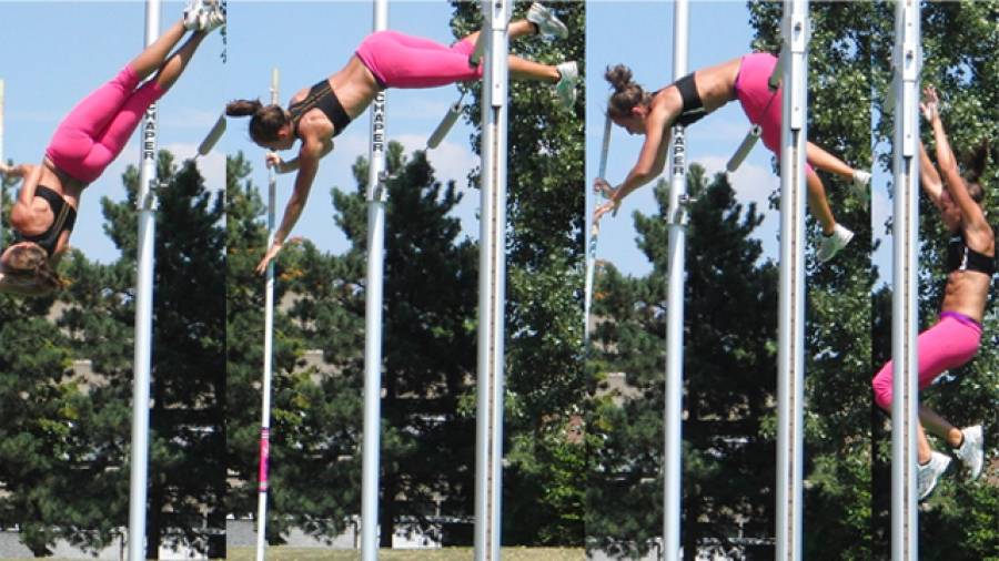 Stabhochsprungtraining mit Anna Battke